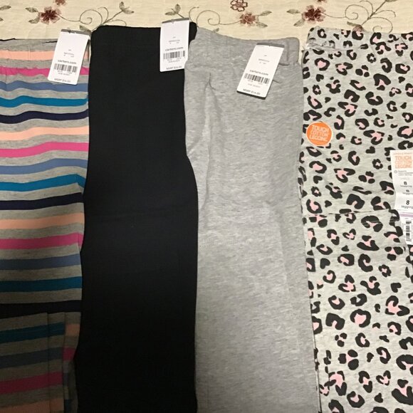 Carter's/Jumping Beans Other - Girls' Leggings Lot of 4 New Pairs; Size 8; Carter's (3) and Jumping Beans (1)